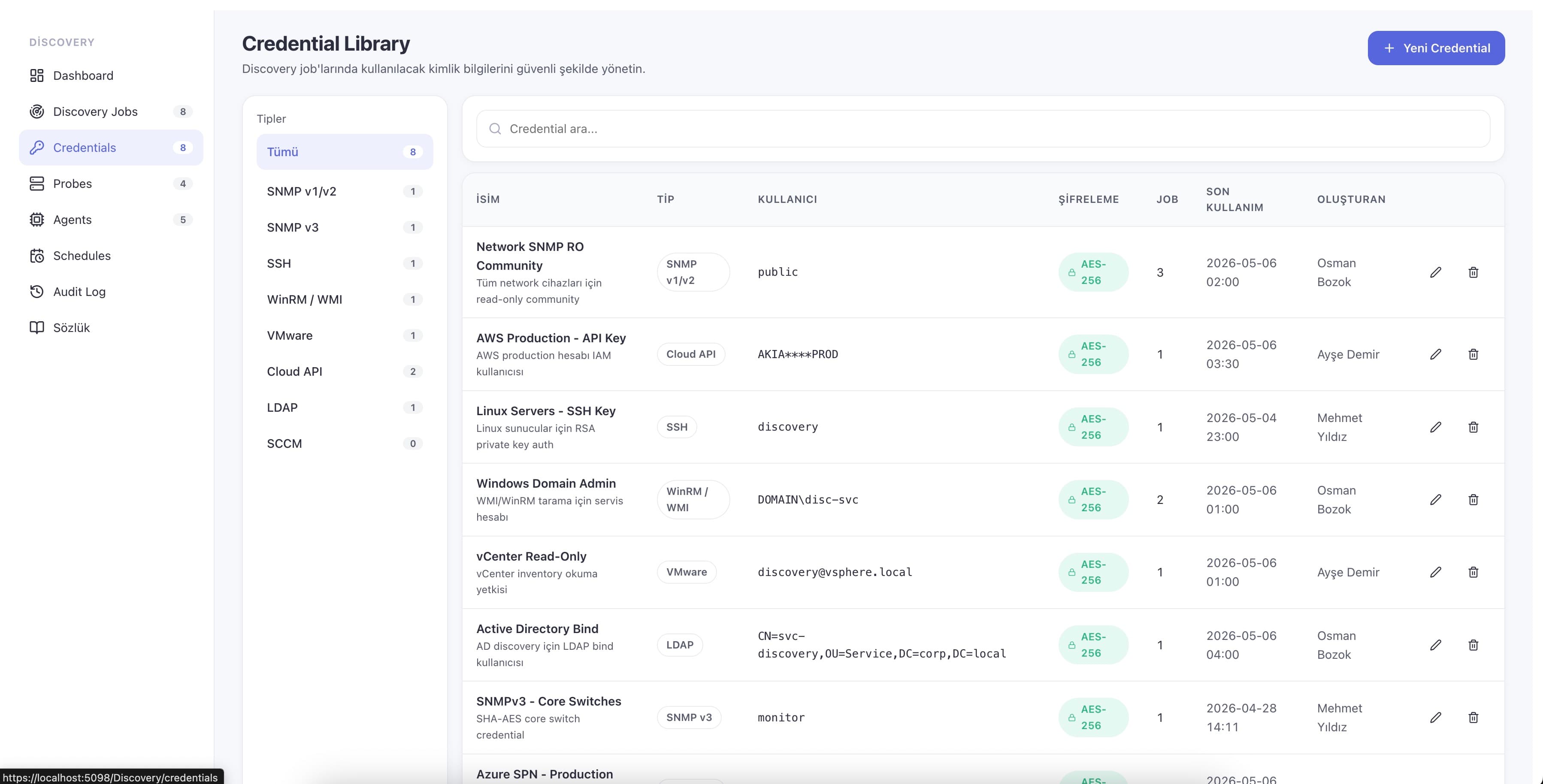 Cloud discovery configuration for AWS, Azure, GCP and VMware
